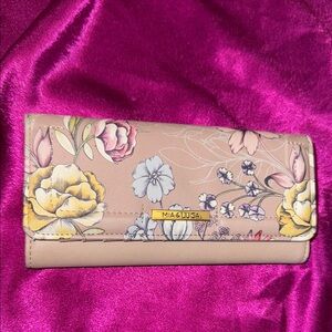 Mia&Luca cream and floral covered wallet.
